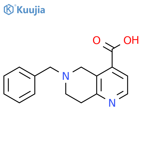 1,6-Naphthyridine-4-carboxylic acid, 5,6,7,8-tetrahydro-6-(phenylmethyl)- structure