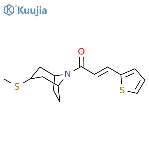 (2E)-1-[3-(methylsulfanyl)-8-azabicyclo[3.2.1]octan-8-yl]-3-(thiophen-2-yl)prop-2-en-1-one structure