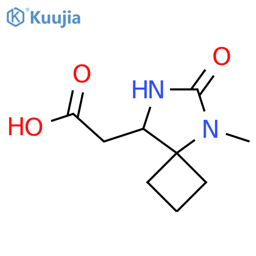 2-{6-hydroxy-5-methyl-5,7-diazaspiro[3.4]oct-6-en-8-yl}acetic acid structure