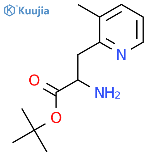tert-butyl 2-amino-3-(3-methylpyridin-2-yl)propanoate structure