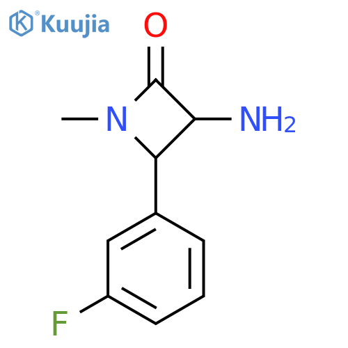 3-Amino-4-(3-fluorophenyl)-1-methylazetidin-2-one structure