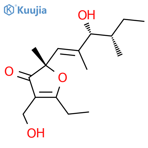 (2S)-5-Ethyl-2-[(E,3R,4S)-3-hydroxy-2,4-dimethylhex-1-enyl]-4-(hydroxymethyl)-2-methylfuran-3-one structure