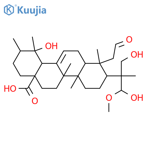 19,23-Dihydroxy-2,3-dioxo-2,3-seco-12-ursen-28-oic acid; 19α-form, 3-Methyl hemiacetal structure