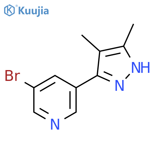 3-Bromo-5-(4,5-dimethyl-1H-pyrazol-3-yl)-pyridine structure