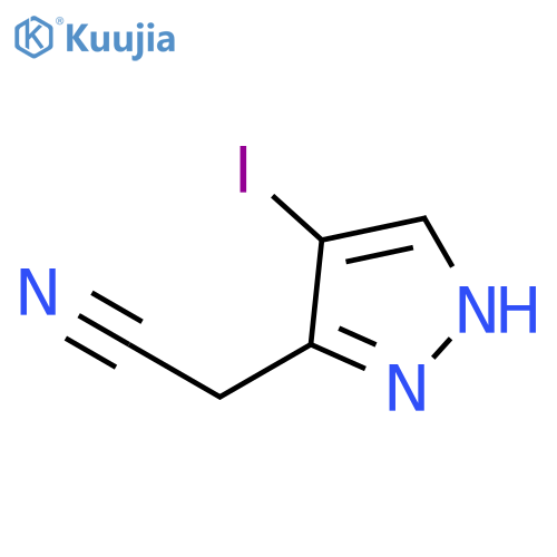 (4-Iodo-1H-pyrazol-3-yl)-acetonitrile structure