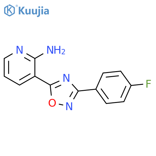 3-[3-(4-Fluoro-phenyl)-[1,2,4]oxadiazol-5-yl]-pyridin-2-ylamine structure