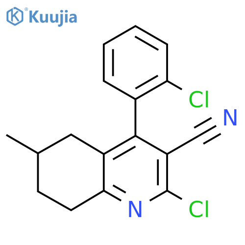 2-Chloro-4-(2-chlorophenyl)-6-methyl-5,6,7,8-tetrahydroquinoline-3-carbonitrile structure