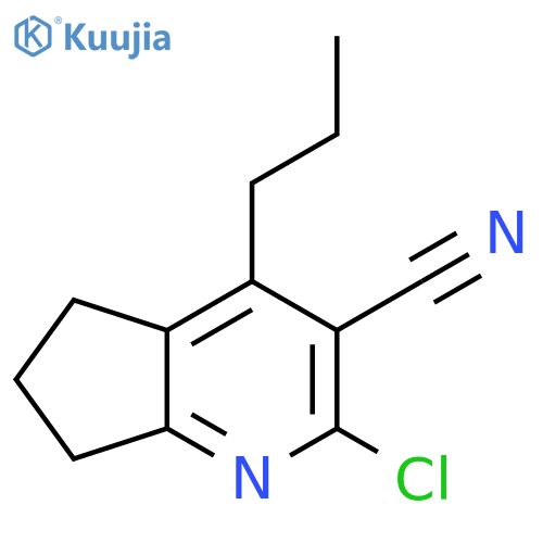 2-Chloro-4-propyl-6,7-dihydro-5H-[1]pyrindine-3-carbonitrile structure