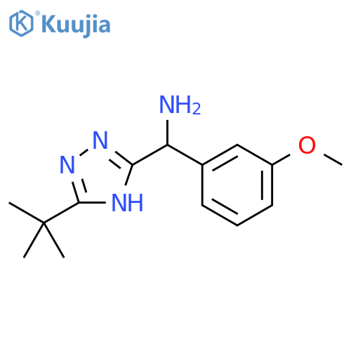 (5-tert-butyl-1H-1,2,4-triazol-3-yl)-(3-methoxyphenyl)methanamine structure