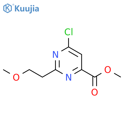 6-Chloro-2-(2-methoxy-ethyl)-pyrimidine-4-carboxylic acid methyl ester structure