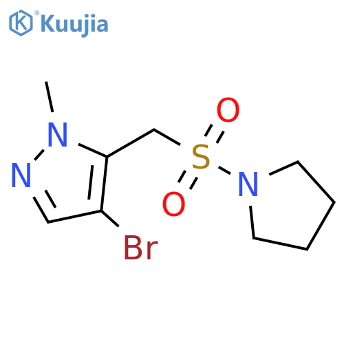 4-Bromo-1-methyl-5-(pyrrolidine-1-sulfonylmethyl)-1H-pyrazole structure
