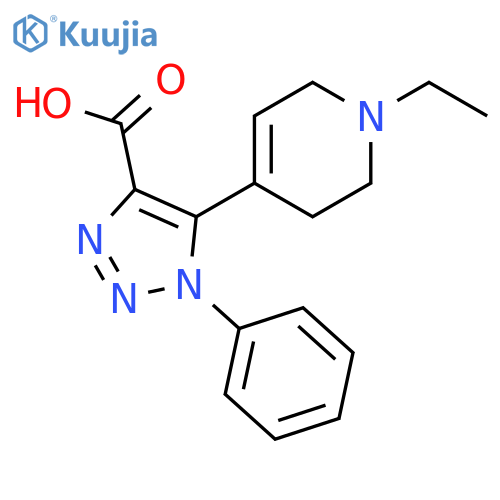 5-(1-Ethyl-1,2,3,6-tetrahydro-pyridin-4-yl)-1-phenyl-1H-[1,2,3]triazole-4-carboxylic acid structure