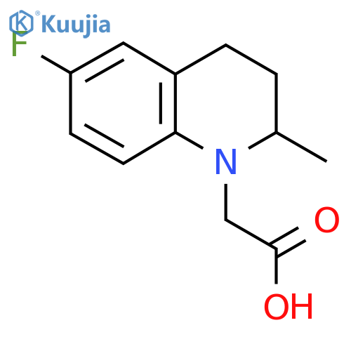 2-(6-Fluoro-2-methyl-3,4-dihydroquinolin-1(2H)-yl)acetic acid structure