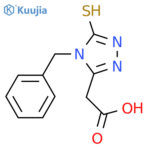 2-(4-benzyl-5-sulfanyl-4H-1,2,4-triazol-3-yl)acetic acid structure
