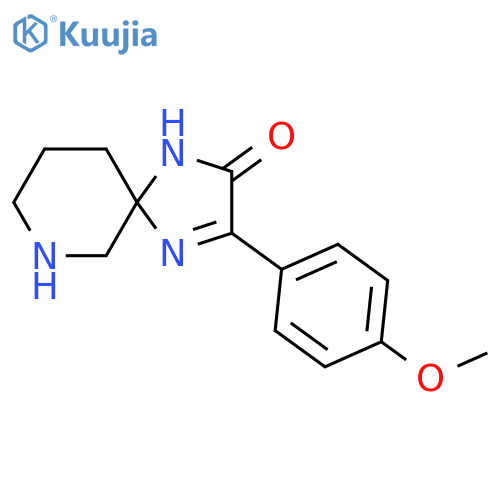 3-(4-Methoxyphenyl)-1,4,7-triazaspiro[4.5]dec-3-en-2-one structure