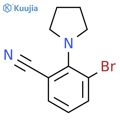3-Bromo-2-(pyrrolidin-1-yl)benzonitrile structure