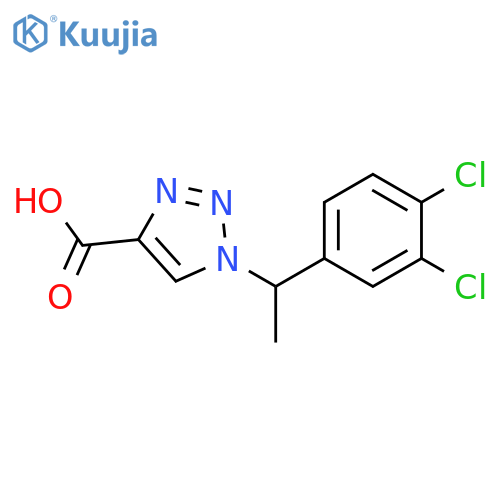 1-[1-(3,4-Dichloro-phenyl)-ethyl]-1H-[1,2,3]triazole-4-carboxylic acid structure