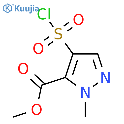 methyl 4-(chlorosulfonyl)-1-methyl-1H-pyrazole-5-carboxylate structure