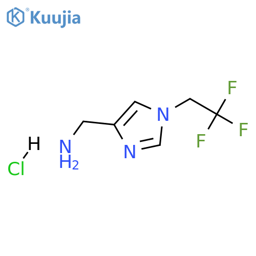 [1-(2,2,2-Trifluoroethyl)-1H-imidazol-4-yl]methanamine hydrochloride structure