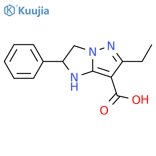 6-ethyl-2-phenyl-1H,2H,3H-pyrazolo[1,5-a]imidazole-7-carboxylic acid structure