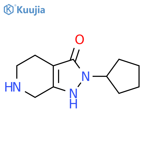 2-Cyclopentyl-4,5,6,7-tetrahydro-2H-pyrazolo[3,4-c]pyridin-3-ol structure
