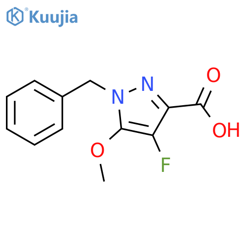 1-Benzyl-4-fluoro-5-methoxy-1H-pyrazole-3-carboxylic acid structure