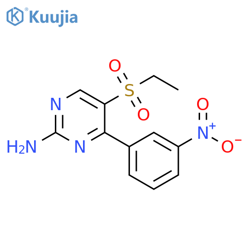 5-Ethanesulfonyl-4-(3-nitro-phenyl)-pyrimidin-2-ylamine structure