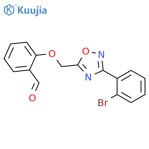 2-[3-(2-Bromo-phenyl)-[1,2,4]oxadiazol-5-ylmethoxy]-benzaldehyde structure