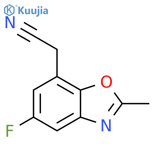 (5-Fluoro-2-methyl-benzooxazol-7-yl)-acetonitrile structure
