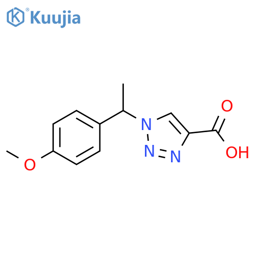 1-[1-(4-Methoxy-phenyl)-ethyl]-1H-[1,2,3]triazole-4-carboxylic acid structure