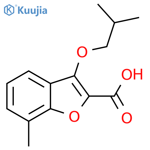 3-Isobutoxy-7-methyl-benzofuran-2-carboxylic acid structure