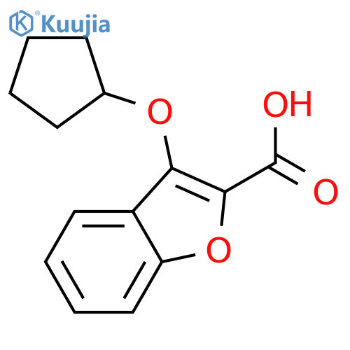 3-Cyclopentyloxy-benzofuran-2-carboxylic acid structure