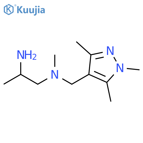 N1-methyl-N1-[(1,3,5-trimethylpyrazol-4-yl)methyl]propane-1,2-diamine structure
