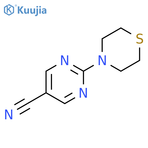 2-Thiomorpholin-4-yl-pyrimidine-5-carbonitrile structure