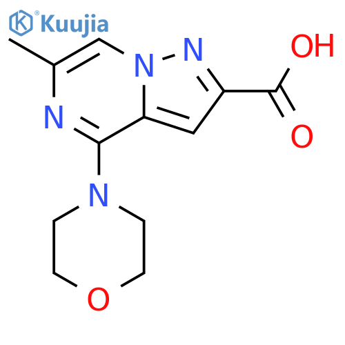 6-Methyl-4-morpholin-4-yl-pyrazolo[1,5-a]pyrazine-2-carboxylic acid structure