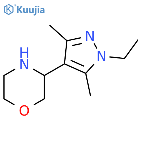 3-(1-Ethyl-3,5-dimethyl-1H-pyrazol-4-yl)-morpholine structure