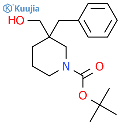 Tert-butyl 3-benzyl-3-(hydroxymethyl)piperidine-1-carboxylate structure