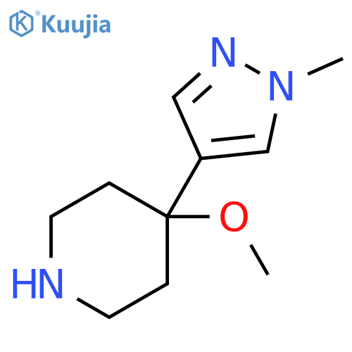 4-Methoxy-4-(1-methyl-1H-pyrazol-4-yl)-piperidine structure