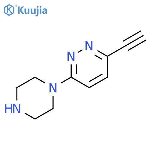 3-Ethynyl-6-piperazin-1-yl-pyridazine structure