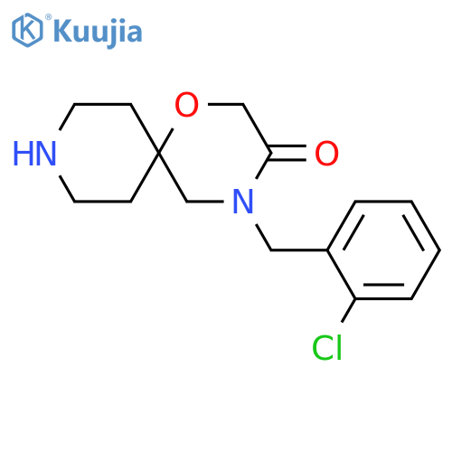 4-(2-Chloro-benzyl)-1-oxa-4,9-diaza-spiro[5.5]undecan-3-one structure
