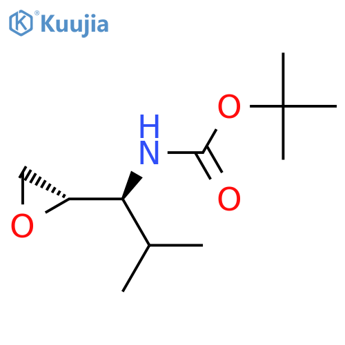 tert-butyl N-(1S)-2-methyl-1-(2S)-oxiran-2-ylpropylcarbamate structure
