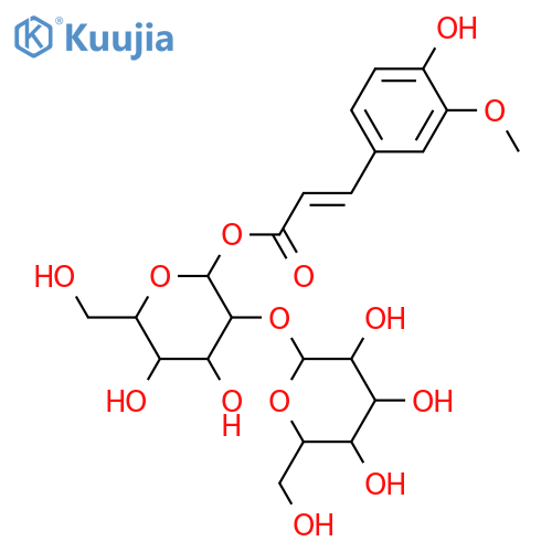 3-(4-Hydroxy-3-methoxyphenyl)-2-propenoic acid; (E)-form, [β-D-Glucopyranosyl-(1→2)-β-D-glucopyranosyl] ester structure