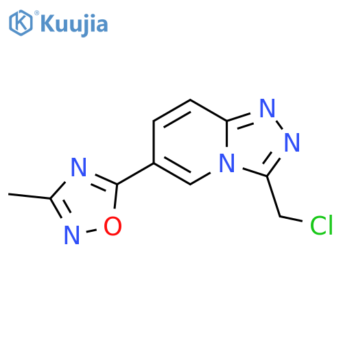 3-Chloromethyl-6-(3-methyl-[1,2,4]oxadiazol-5-yl)-[1,2,4]triazolo[4,3-a]pyridine structure