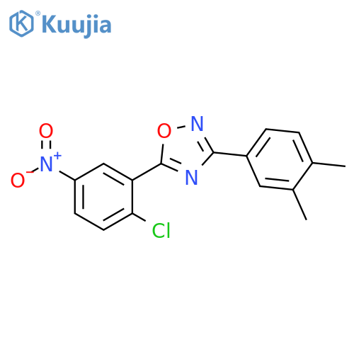 5-(2-Chloro-5-nitro-phenyl)-3-(3,4-dimethyl-phenyl)-[1,2,4]oxadiazole structure