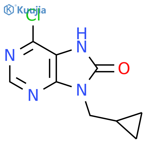 6-Chloro-9-(cyclopropylmethyl)-7H-purin-8(9H)-one structure