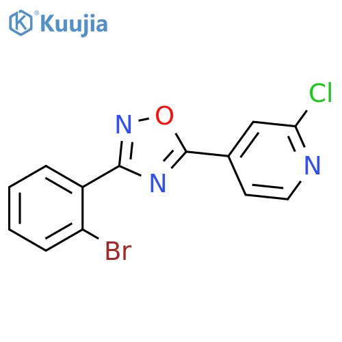 4-[3-(2-Bromo-phenyl)-[1,2,4]oxadiazol-5-yl]-2-chloro-pyridine structure