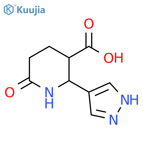 6-Oxo-2-(1H-pyrazol-4-yl)-piperidine-3-carboxylic acid structure