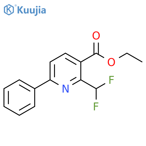 2-Difluoromethyl-6-phenyl-nicotinic acid ethyl ester structure