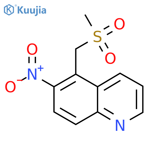 5-Methanesulfonylmethyl-6-nitro-quinoline structure