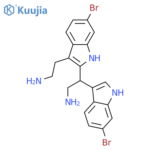 1H-Indole-2,3-diethanamine,6-bromo-b2-(6-bromo-1H-indol-3-yl)- (9CI) structure